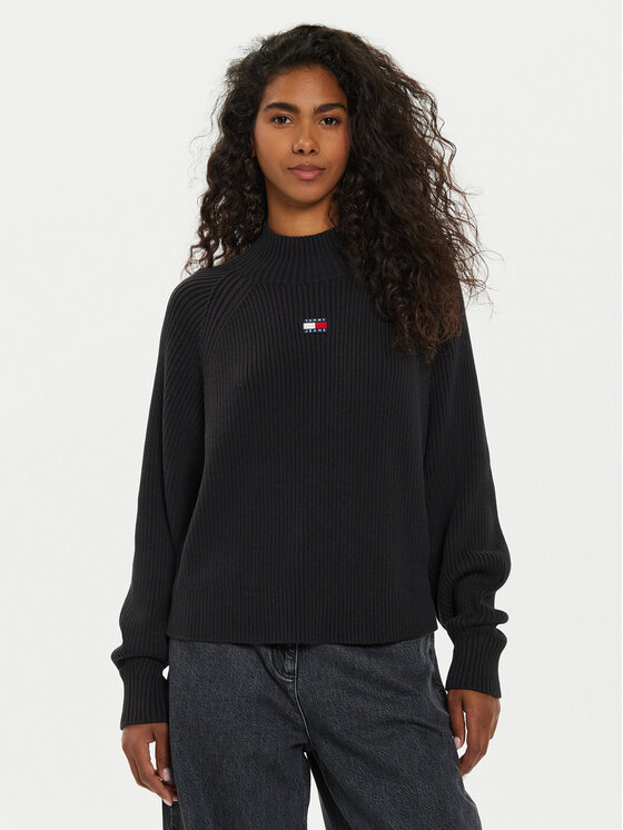 Tommy Jeans Tommy Jeans Golf Tjw Badge DW0DW19912 Črna Regular Fit