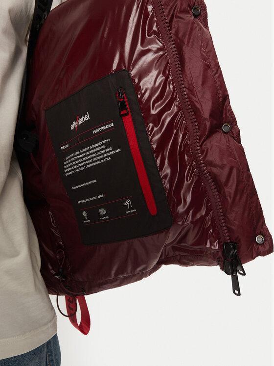 After Label After Label Kurtka puchowa Chamonix A00015 Bordowy Regular Fit