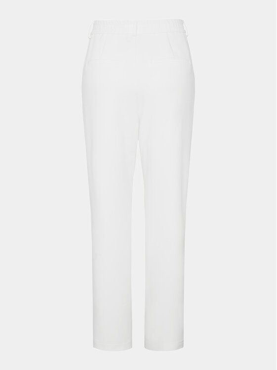 YAS YAS Pantaloni din material Izzie 26032131 Alb Regular Fit