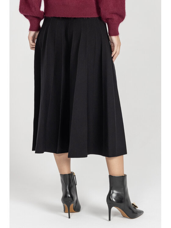 Deni Cler Milano Deni Cler Milano Spódnica midi T-DC-752D-E5-20-90-1 Czarny A-Line Fit