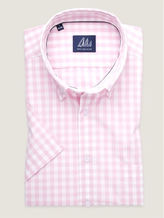 Willsoor Willsoor Koszula 20952 Różowy jasny Slim Fit