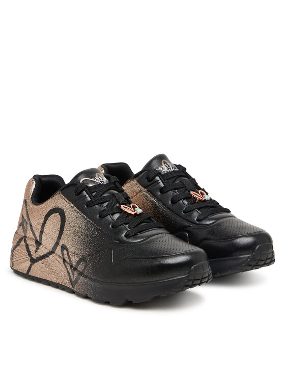 Skechers Skechers Sneakersy Jgoldcrown: Uno Lite - Heartdust Forever 310814L Czarny