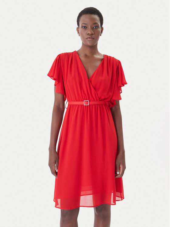 Artigli Artigli Kokteilinė suknelė ACAB004967 Raudona Regular Fit