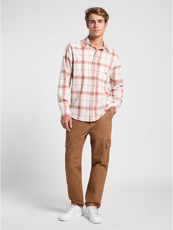 Lee Lee Koszula WORKWEAR SHIRT 2_0 Czerwony Regular Fit