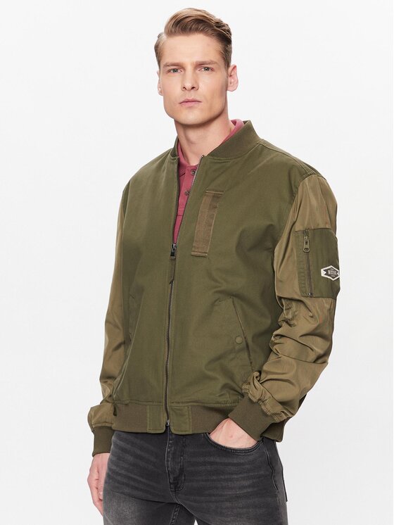 Mustang Bomber Daniel 1013497 Zelena Regular Fit