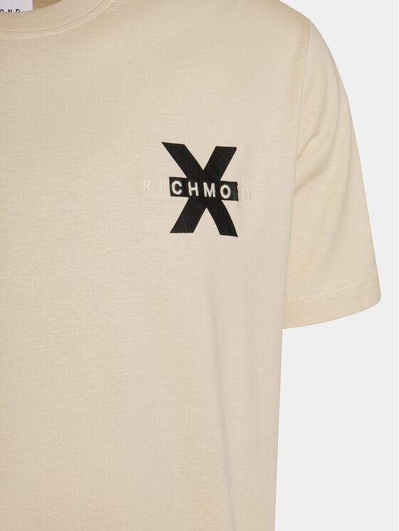 Richmond X Richmond X T-Shirt Sween UMP24057TS Beżowy Regular Fit
