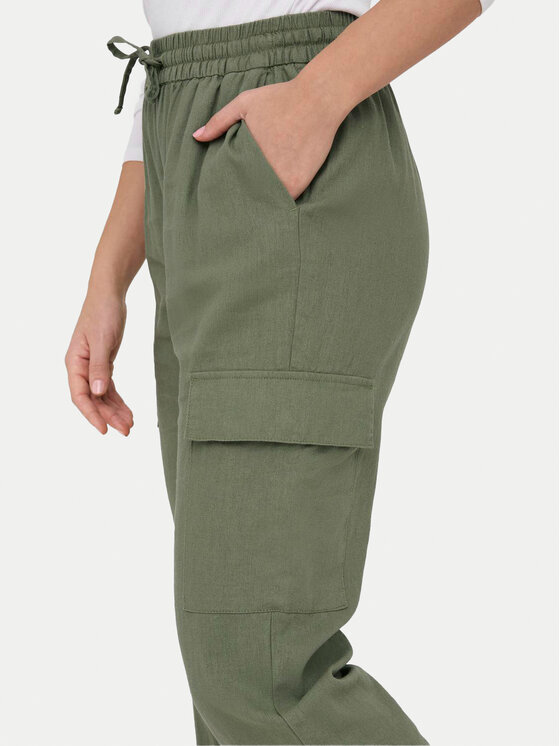 ONLY ONLY Pantaloni trening Caro 15310987 Verde Cargo Fit