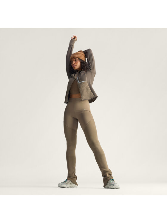 adidas by Stella McCartney adidas by Stella McCartney Dres By Stella McCartney CLIMAWARM Running Full-Zip Midlayer Brązowy Regular Fit