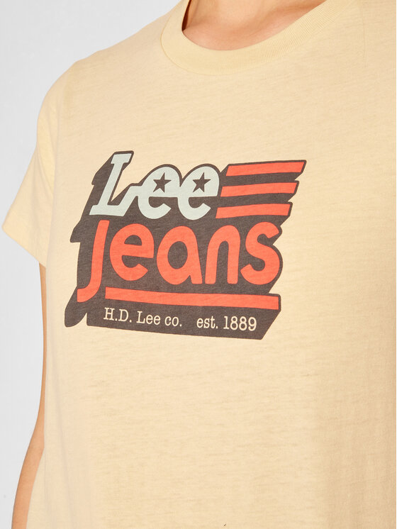 Lee Lee T-shirt Crew Neck Tee L41LYGOC 112109072 Beige Regular Fit