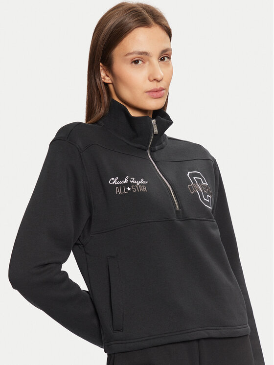 Converse Converse Sweatshirt Retro 10027566-A01 Schwarz Regular Fit