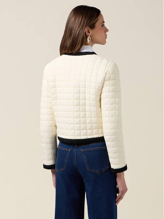 Oltre Oltre Kurtka puchowa F005R001485N011 Biały Boxy Fit