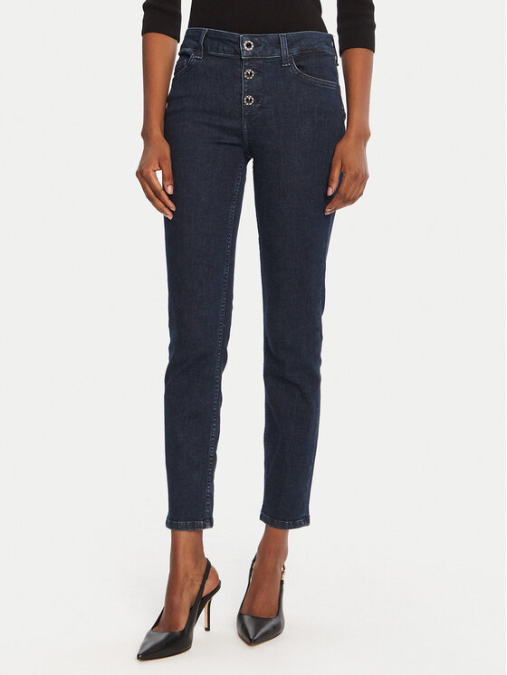 Liu Jo Liu Jo Jeans hlače UF5006 D4646 Mornarsko modra Regular Fit
