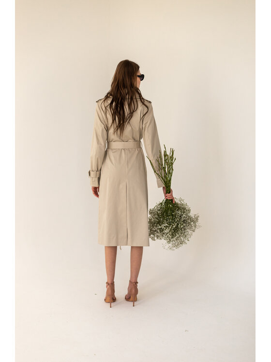 Entelier Entelier Płaszcz przejściowy klasyczny Beżowy Classic Fit