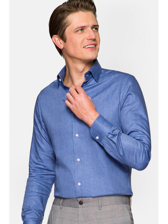 Lancerto Lancerto Koszula Patricia KO051221000036 Niebieski Slim Fit