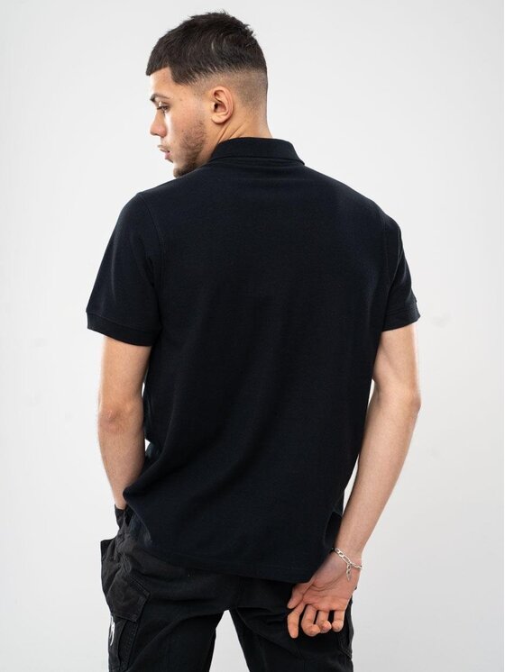 Jigga Wear Jigga Wear Polo Koszulka Polo Z Krótkim Rękawem Męska Czarna Jigga Wear Mini Crown 2XL Czarny Regular Fit