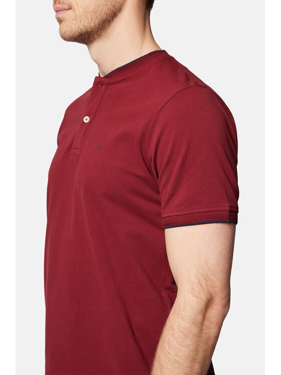 Lancerto Lancerto Polo Robbie PO073124000013 Bordowy Regular Fit