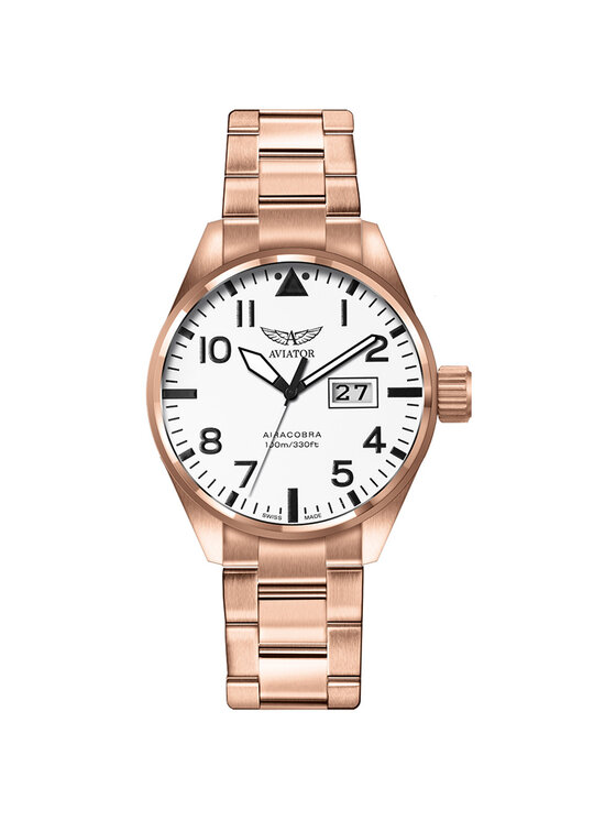 Aviator Aviator Zegarek V.1.22.2.152.5 Różowe złoto