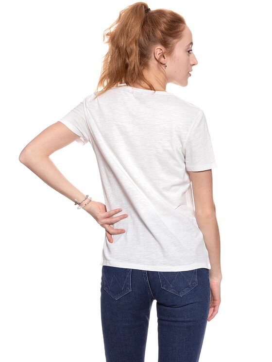 Wrangler Wrangler T-Shirt GRAPHIC TEE Biały Regular Fit