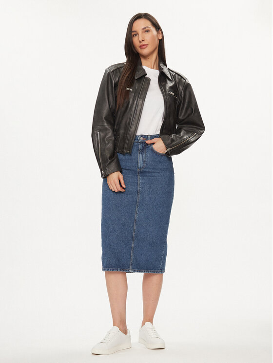 United Colors Of Benetton United Colors Of Benetton Jeans suknja 46JTD0036 Plava Regular Fit