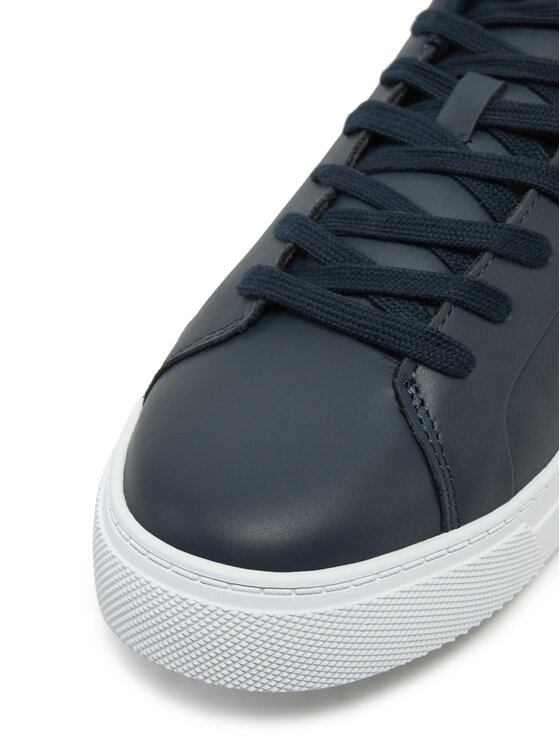Tommy Hilfiger Tommy Hilfiger Sneakersy Icon Court Lth Flag Ess FM0FM05317 Granatowy