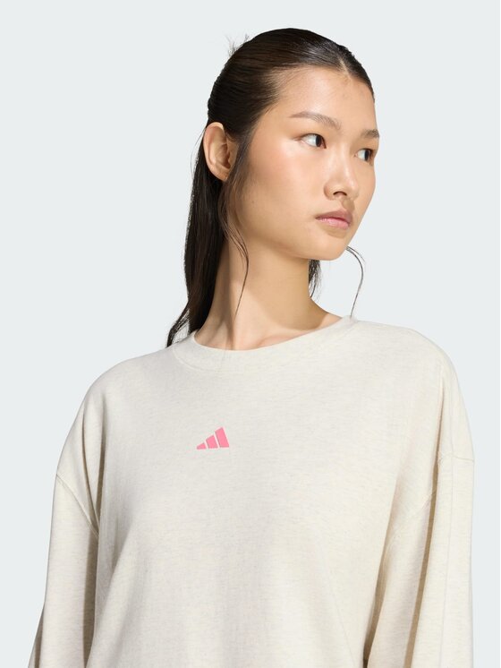 adidas adidas Bluzka 162938 Beżowy Loose Fit