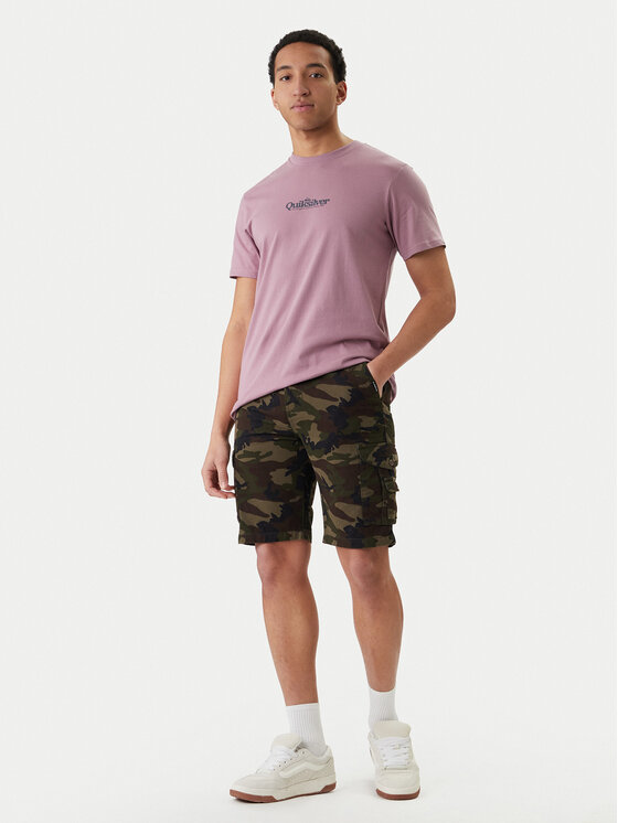 Quiksilver Quiksilver Szövet rövidnadrág Crucial Battle Cargo EQYWS03881 Khaki Regular Fit