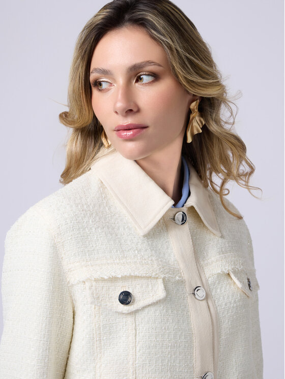 Oltre Oltre Giacca outdoor R129R002160N011 Bianco Regular Fit
