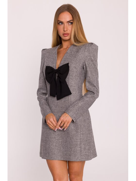 Made of Emotion Made of Emotion Sukienka wieczorowa M869 Czarny Modern Slim Fit