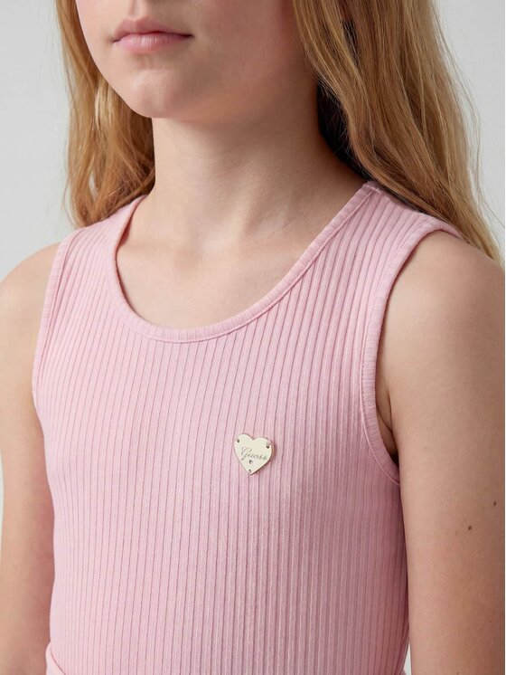 Guess Kids Guess Kids Každodenní šaty 173247 Růžová Classic Fit