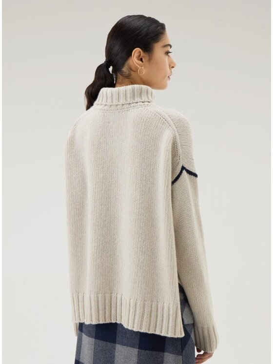 Woolrich Woolrich Πουλόβερ cfwwkn0252fruf0712-8743 Μπεζ Regular Fit