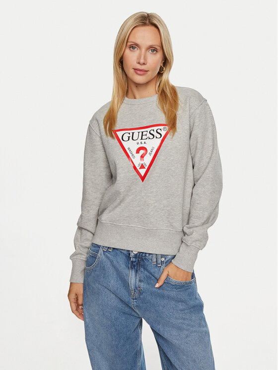 Guess Guess Суитшърт W2YQ16 KBA11 Сив Regular Fit