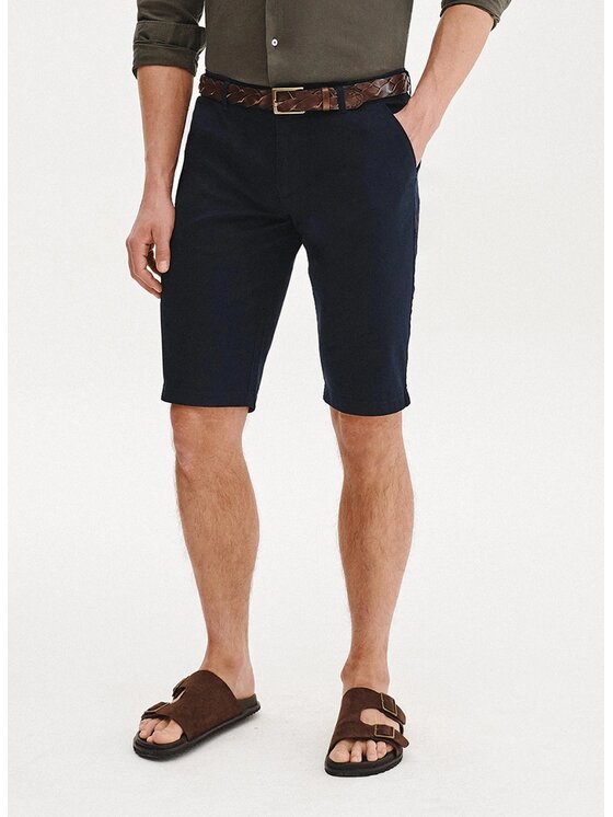 Pako Lorente Pako Lorente Szorty materiałowe P25SB-WS-005 Granatowy Classic Fit