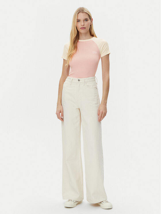Guess Jeans Guess Jeans Тишърт W5GP61 KA0H1 Розов Regular Fit