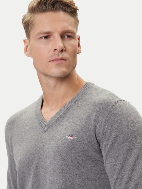 Gant Gant Sveter 8030562 Sivá Regular Fit