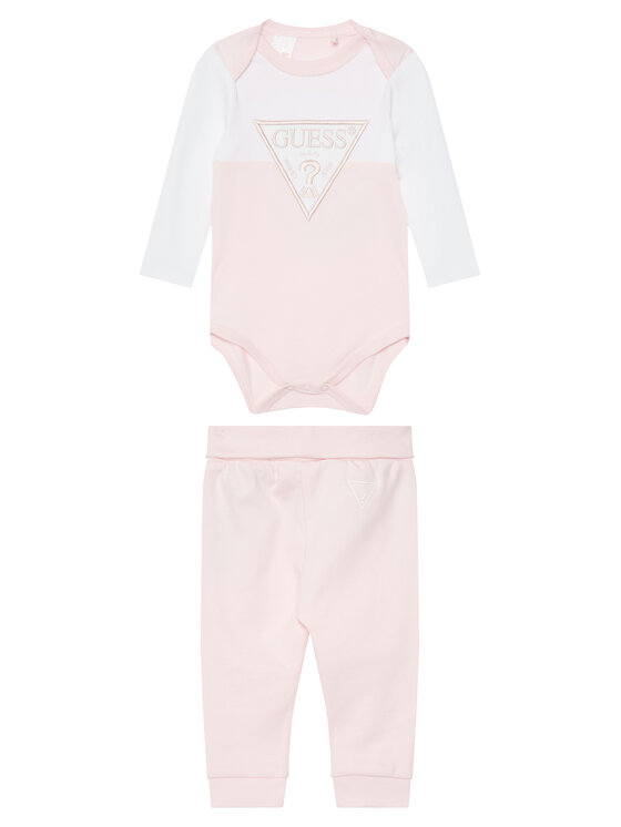 Guess Guess Komplekti kuulub bodi ja püksid H5YW08 J1314 Roosa Regular Fit
