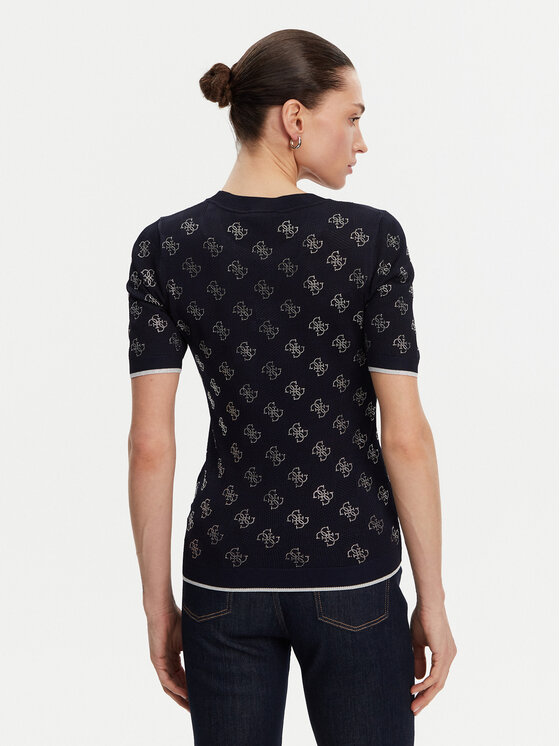 Guess Guess Sweter W5GR20 Z3D60 Granatowy Regular Fit