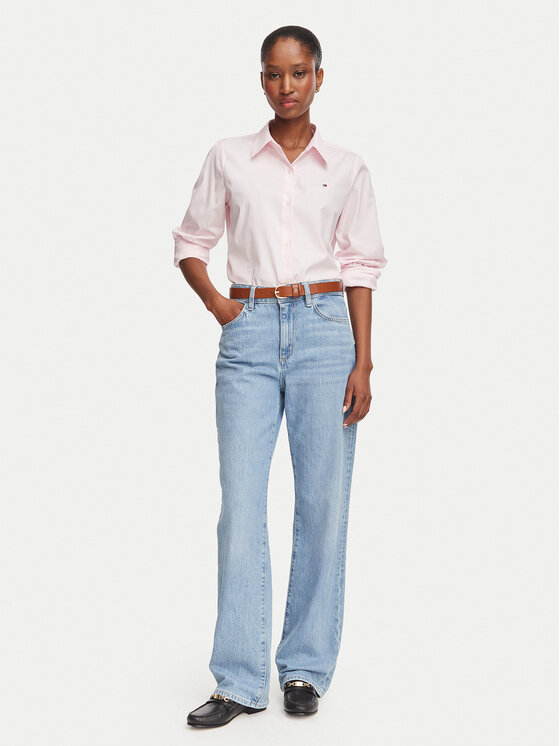 Tommy Hilfiger Tommy Hilfiger Cămașă Summer WW0WW51155 Roz deschis Regular Fit