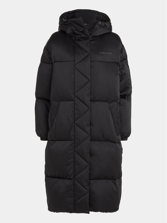 Tommy Jeans Tommy Jeans Зимно яке Satin DW0DW16587 Черен Regular Fit