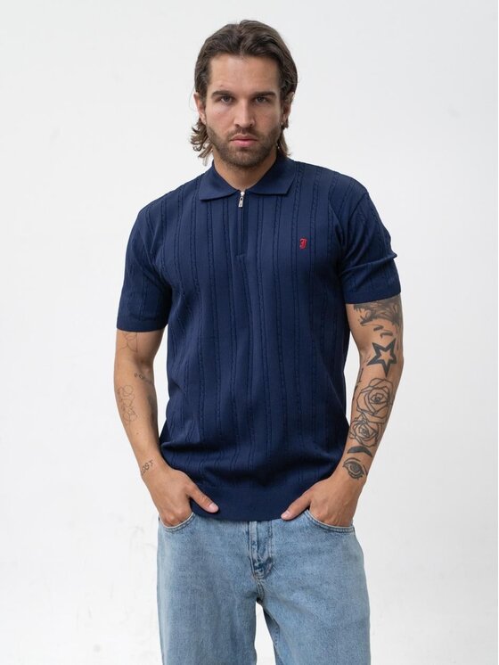 Jigga Wear Jigga Wear Polo 131789 Granatowy Regular Fit
