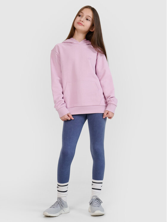 4F 4F Bluza BASIC+ Różowy Regular Fit