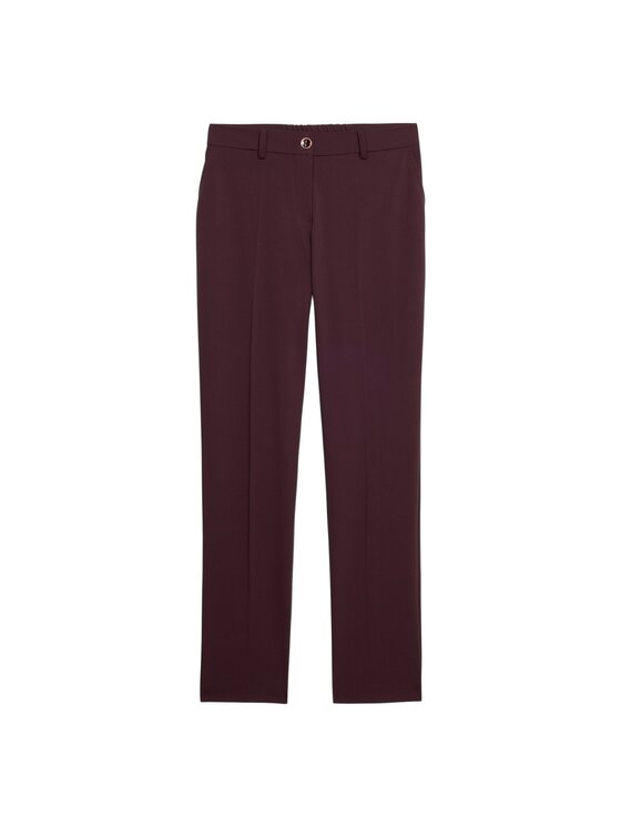 Oltre Oltre Spodnie materiałowe P029R108784N036 Bordowy Baggy Fit