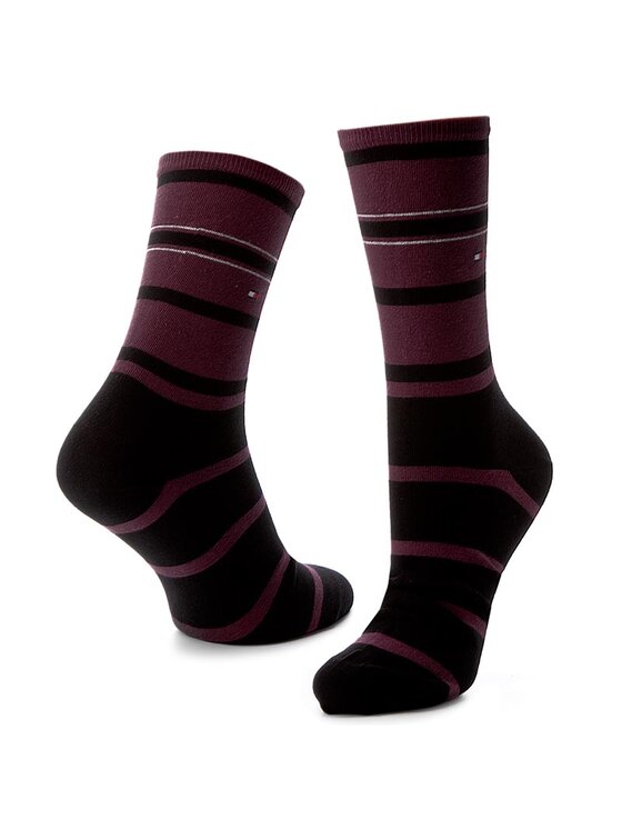 Tommy Hilfiger Lot De 2 Paires De Chaussettes Hautes Femme 473002001 Noir Modivo Fr