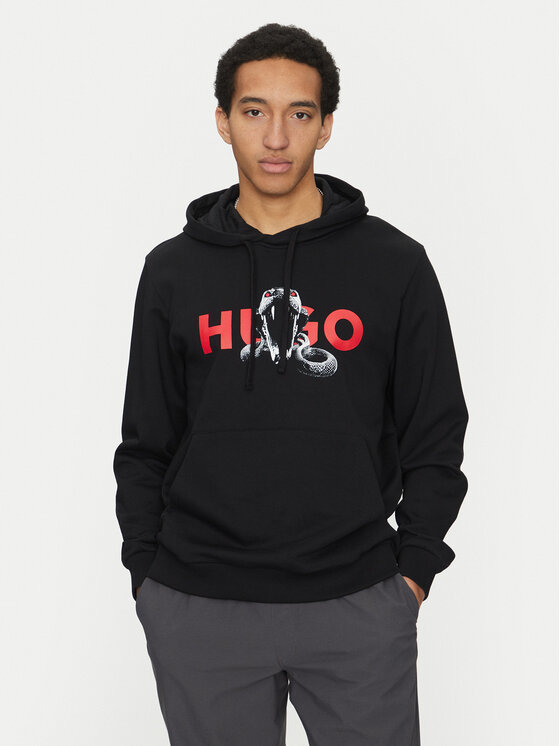 HUGO HUGO Bluză Dueleyo 50530580 Negru Regular Fit
