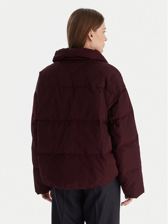 Tommy Hilfiger Tommy Hilfiger Пухено яке WW0WW47294 Бордо Relaxed Fit