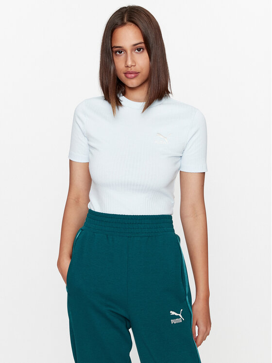 Puma Puma Marškinėliai Classics 621382 Mėlyna Slim Fit