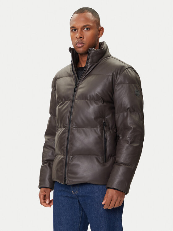 JOOP! JOOP! Geacă de piele 17 Loman 80000852 Maro Regular Fit