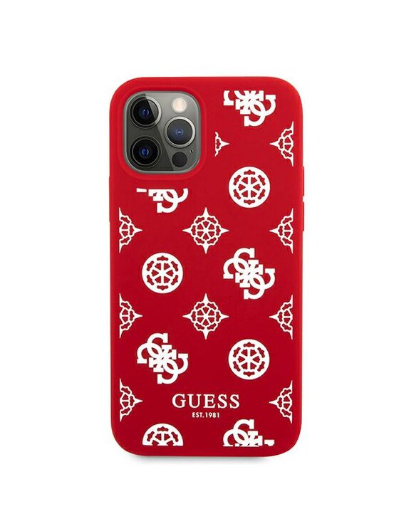Guess Guess Etui na telefon iPhone 12 Pro Max Czerwony