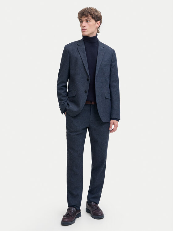 Jack & Jones Jack & Jones Bluză cu gât Milano 12285093 Bleumarin Relaxed Fit