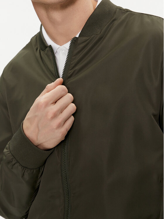 Brave Soul Brave Soul Bomber-jakk MJK-SANJAYKHAKI Khakivärviline Straight Fit