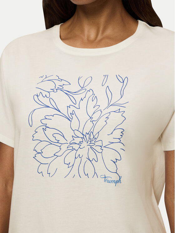 Triumph Triumph Koszulka piżamowa Mix & Match 10218281 Beżowy Relaxed Fit